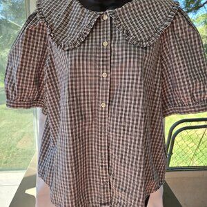 Levi’s Gingham Button Up Top size L